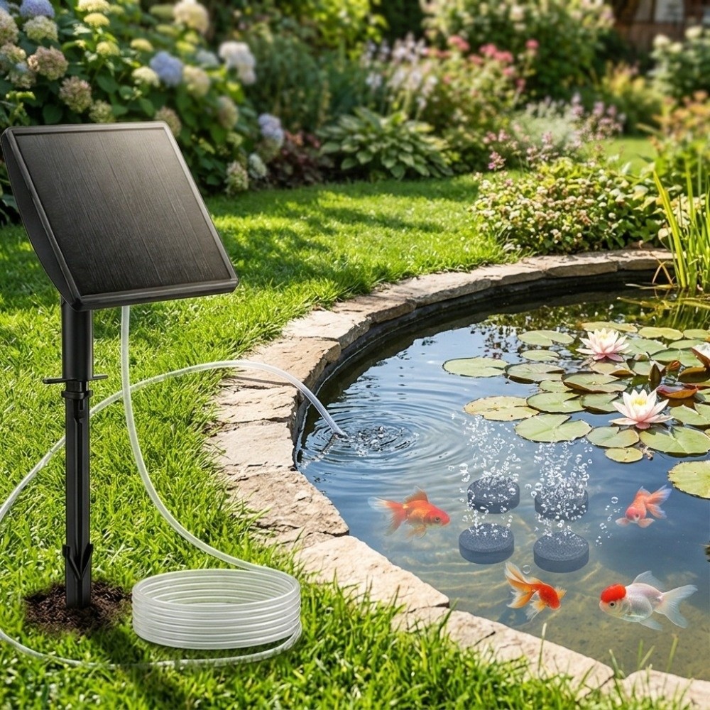 Stille zonne-energie zuurstofp - Solar Pond Aerator Oxygen Pump recensie en prijs