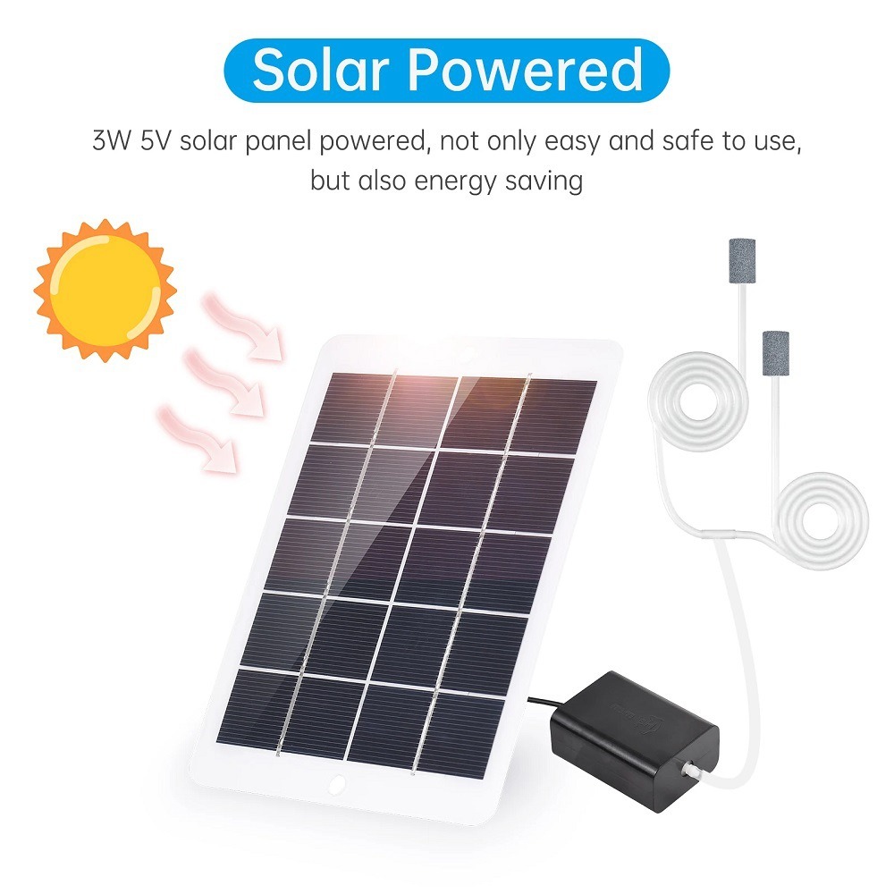 Duurzame 3W 5V zonnezuurstofpo - Solar Pond Aerator Oxygen Pump recensie en prijs