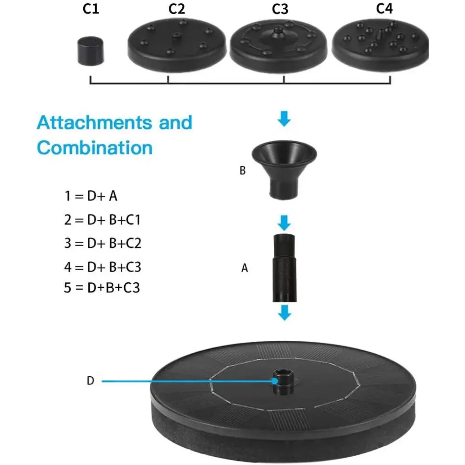 Zonnefonteinpompset met 8 spro - Floating Solar Fountain Water Pump recensie en prijs