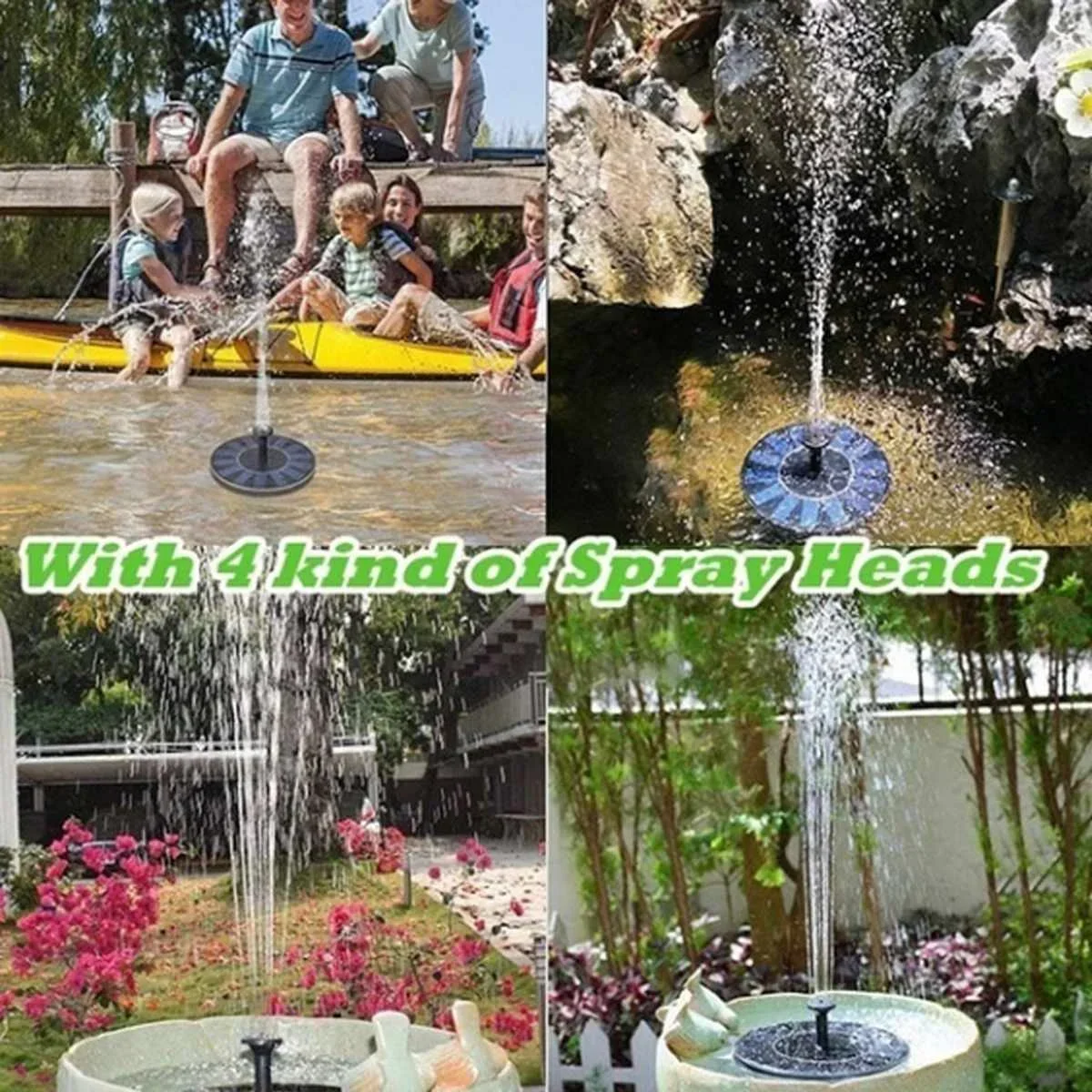 Zonnepomp voor zwembad, tuin,  - Floating Solar Fountain Water Pump recensie en prijs