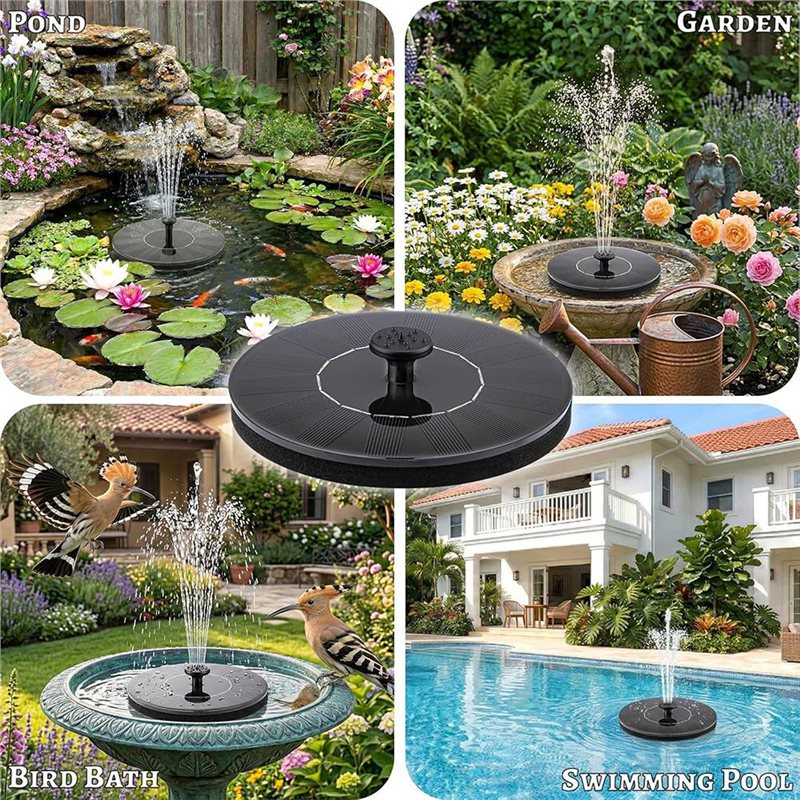 B08B-Zonnefontein zonder batte - Floating Solar Fountain Water Pump recensie en prijs