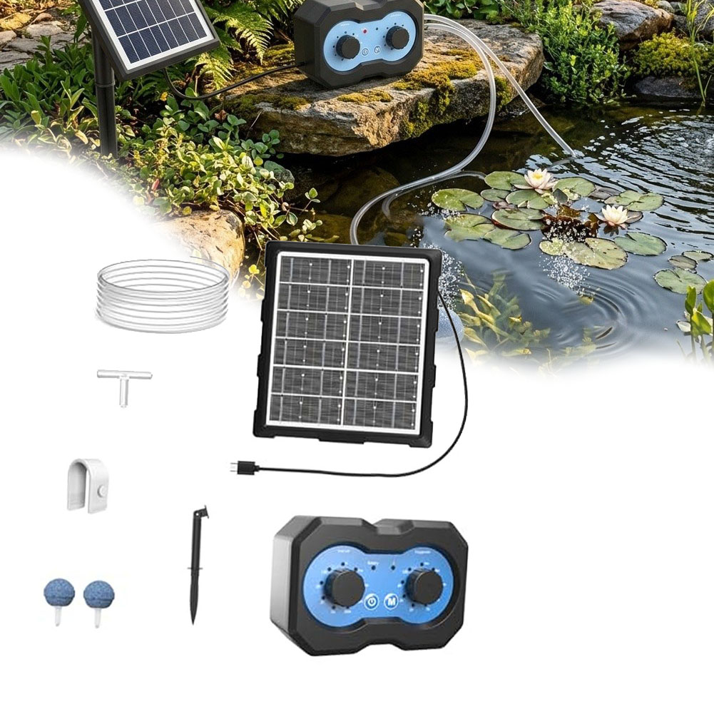 Zonne-aangedreven vijverbeluch - Solar Pond Aerator Oxygen Pump recensie en prijs