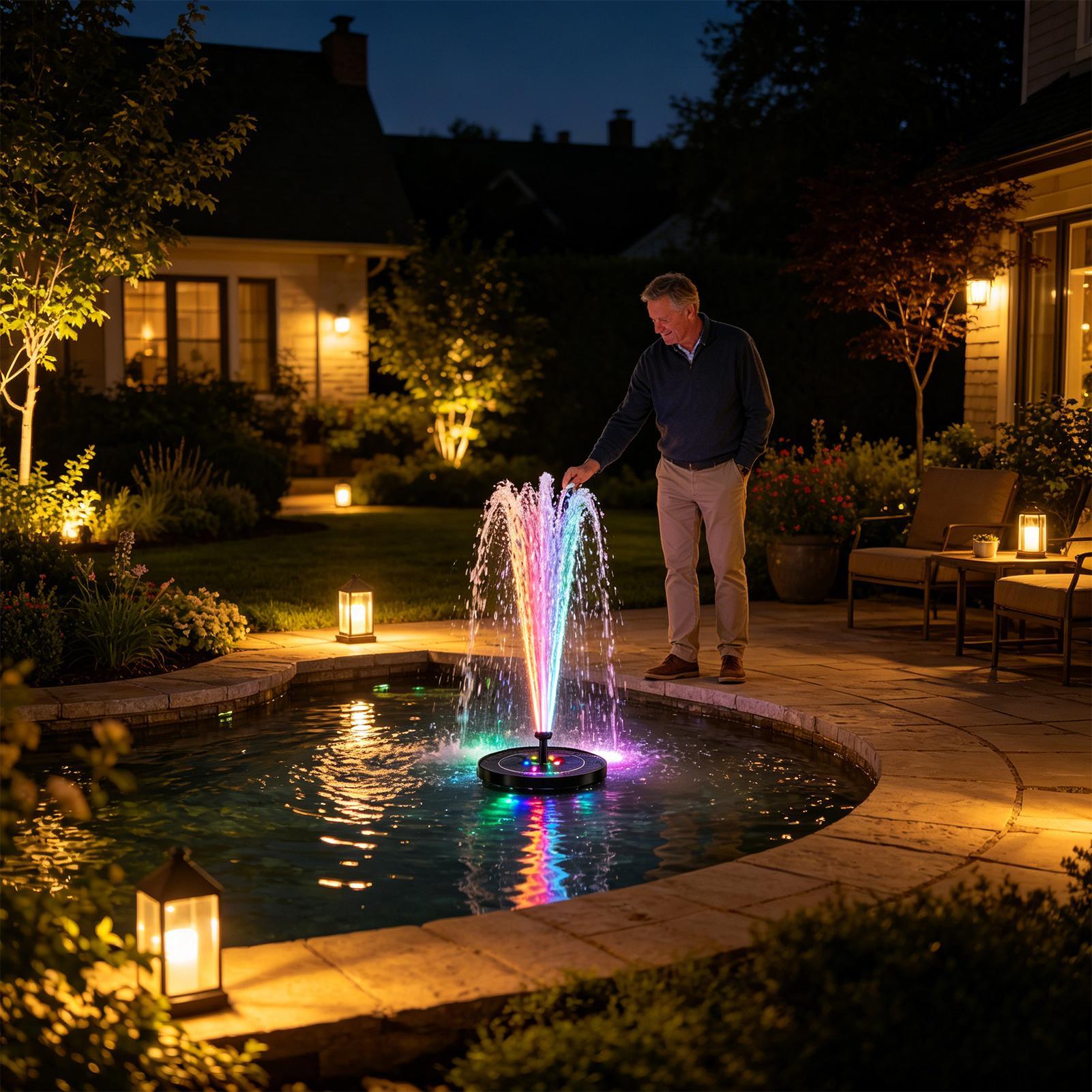 Drijvende zonne-aangedreven vo - Floating Solar Fountain Water Pump recensie en prijs
