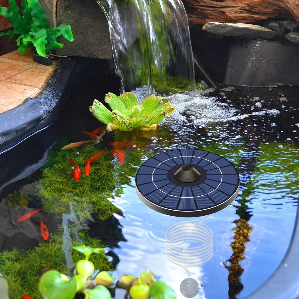 Zonne-aangedreven drijvende vi - Solar Pond Aerator Oxygen Pump recensie en prijs